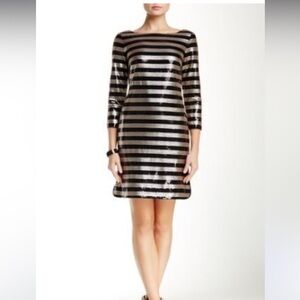 VINCE CAMUTO WOMENS DRESS, SEQUINED, STRIPED, size 6